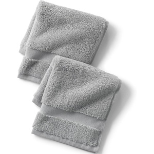 Essential Cotton 2-Piece Washcloth Set Washcloth Set, 2 Piece Antique Navy(Ultimate Gray)