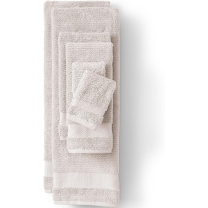 Lands’ End Organic Cotton 6-Piece Towel Set Towel Set, 6 Piece Ivory Latte(Ivory Latte)
