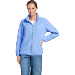 Lands’ End Women’s Cozy Sherpa Full Zip Fleece Jacket(Clear Blue Sky)