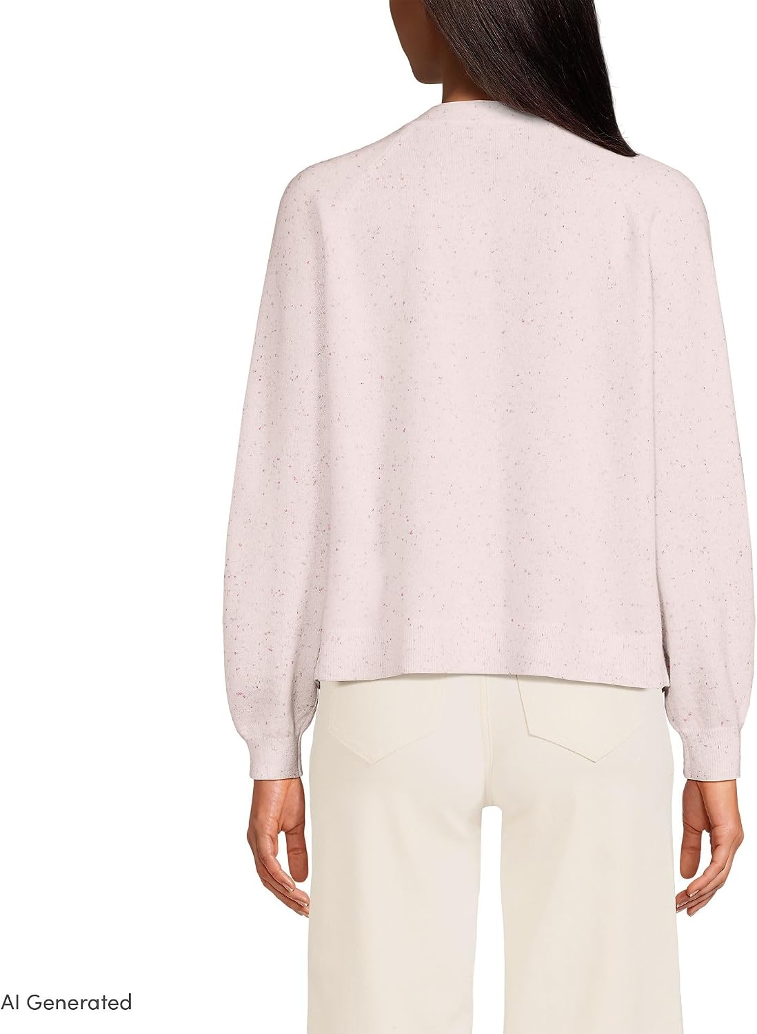 image:imageWomens Cashmere CardiganIvory Confetti Donegal