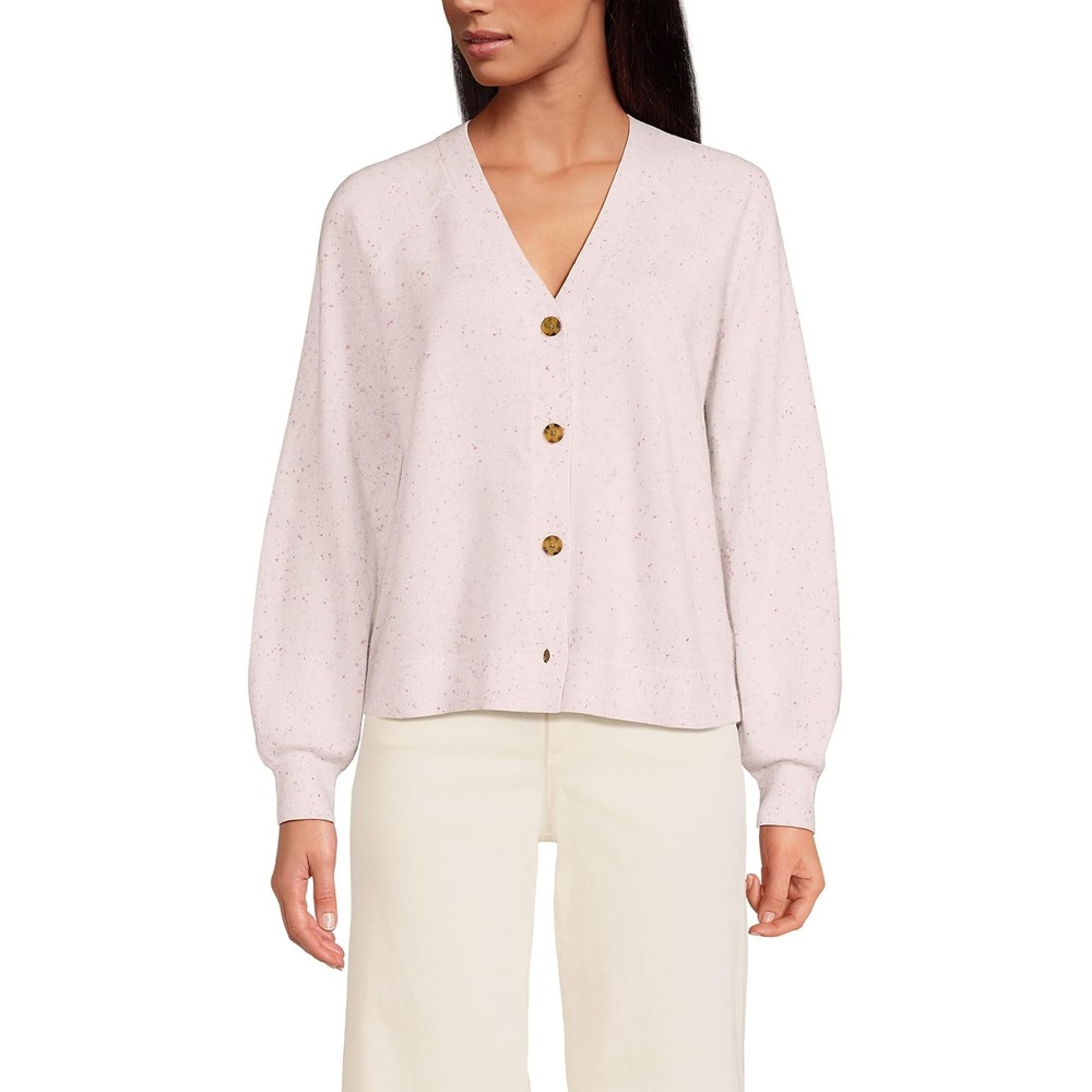 image:imageWomens Cashmere CardiganIvory Confetti Donegal
