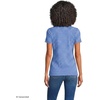 Lands’ End Women’s Cotton Rib Knit T-Shirt(Muted Cobalt/Sky Stripe)