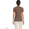 Lands’ End Women’s Cotton Rib Knit T-Shirt(Rich Coffee/Heather Stripe)