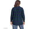 Lands’ End Women’s Flannel Boyfriend Fit Long Sleeve Shirt(Liberty Blue/Pine Blackwatch)