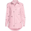 Women’s Oxford Shirt(Crisp Pink Floral Embroidery)