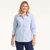 Women’s Oxford Shirt(Soft Sky/Deep Sea Floral)
