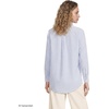 Women’s Oxford Shirt(White/Chicory Blue Stripe)