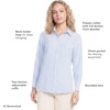 Women’s Oxford Shirt(White/Chicory Blue Stripe)