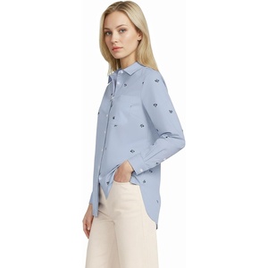 Women’s Oxford Shirt(Soft Sky/Deep Sea Floral)