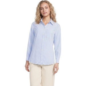 Women’s Oxford Shirt(White/Chicory Blue Stripe)