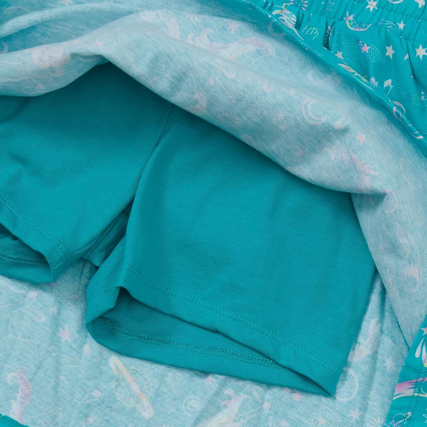 image:imageLands End Girls Smocked SkortsUnicornsBaltic Teal