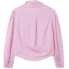 Girls Long Sleeve Woven Hearts Top(Hearts/Mauve)
