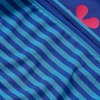 Girls Slim Rash Guard Swim Top Bikini Top and Bottoms UPF 50 Swimsuit Set(Dazzling Blue Floral Stripes)