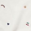 Lands’ End Girls Crew Neck Embroidered Sweatshirt(Cute Icons/Egret)