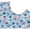 Lands’ End Girls Long Sleeve Gathered Waist Jersey Dress(Light Blue Floral)