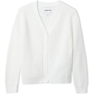 Girls Button Front Knit Cardigan(Ivory)