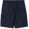 Boys Stretch Canvas Utility Cargo Shorts(Classic Navy)