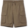 Boys Stretch Canvas Utility Cargo Shorts(Taupe)