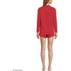 Women’s Cooling 3 Piece Pajama Set – Long Sleeve Top Cami and Shorts(Compass Red Pin Dot)