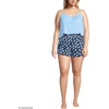 Women’s Cooling 3 Piece Pajama Set – Long Sleeve Top Cami and Shorts(Deep Sea Navy Blooms)