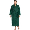Lands’ End Women’s Cozy Plush Long Wrap Robe(Pine)