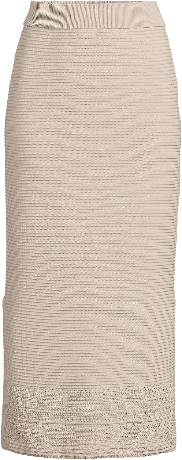 image:imageWomens Cotton Pointelle Sweater Maxi Skirt Set BottomBlush Whisper