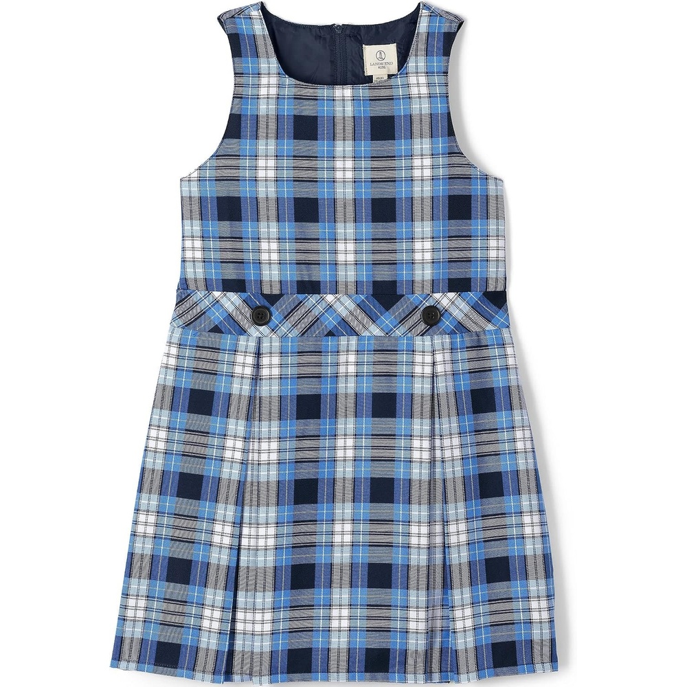 image:imageLands End Girls School Uniform JumperClear Blue Plaid