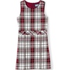 Lands’ End Girls School Uniform Jumper(Garnet/Khaki Plaid)