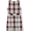 Lands’ End Girls School Uniform Jumper(Garnet/Khaki Plaid)