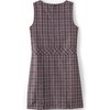Lands’ End Girls School Uniform Jumper(Gray Heather/Maroon Plaid)