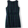 Lands’ End Girls School Uniform Jumper(Plaid Classic Navy/Evergreen)