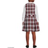 Lands’ End Girls School Uniform Jumper(Red/Graphite Plaid)