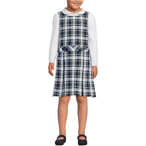 Lands’ End Girls School Uniform Jumper(Classic Navy Multi Plaid)