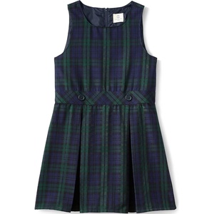 Lands’ End Girls School Uniform Jumper(Classic Navy/Evergreen Plaid)