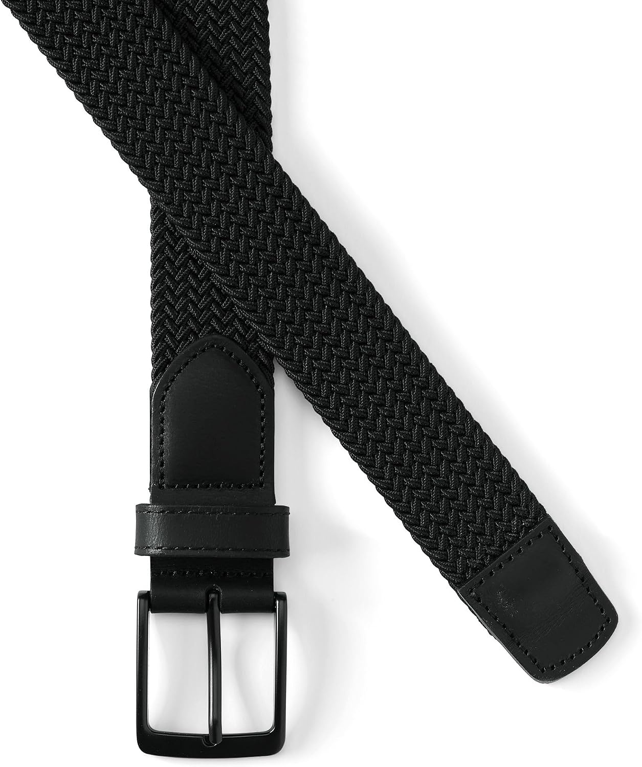 image:imageLands End Mens Elastic Braid BeltBlackBlack