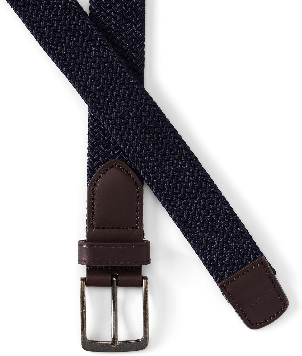 image:imageLands End Mens Elastic Braid BeltRadiant NavyBrass