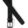 Lands’ End Men’s Elastic Braid Belt(Black/Black)