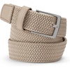 Lands’ End Men’s Elastic Braid Belt(Beige)
