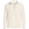 Lands’ End Men’s Long Sleeve Cooling Performance Pique Quarter Zip(Ivory Latte)