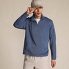 Lands’ End Men’s Long Sleeve Cooling Performance Pique Quarter Zip(Nightfall Blue)
