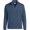 Lands’ End Men’s Long Sleeve Cooling Performance Pique Quarter Zip(Nightfall Blue)