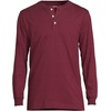 Lands’ End Men’s Super-T Long Sleeve Henley Shirt(Rich Burgundy)