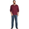 Lands’ End Men’s Super-T Long Sleeve Henley Shirt(Rich Burgundy)