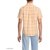 Men’s Traditional Fit Short Sleeve Madras Shirt(Subtle Apricot/Yellow Plaid)
