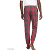 Lands’ End Men’s Flannel Jogger Pajama Pants(Compass Red/Pine Plaid)