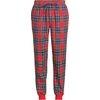 Lands’ End Men’s Flannel Jogger Pajama Pants(Compass Red/Pine Plaid)