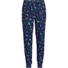 Lands’ End Men’s Flannel Jogger Pajama Pants(Skiers/Deep Sea Navy)