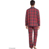 Lands’ End Men’s Flannel Pajama Set(Compass Red/Pine Plaid)
