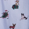 Lands’ End Men’s Flannel Pajama Set(Holiday Dogs/Blue Stripe)