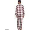 Lands’ End Men’s Flannel Pajama Set(Ivory/Compass Red Multi Plaid)